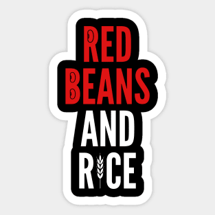 Red Beans and Rice Food Lover Sticker